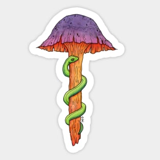 Asclepius' Mushroom Sticker